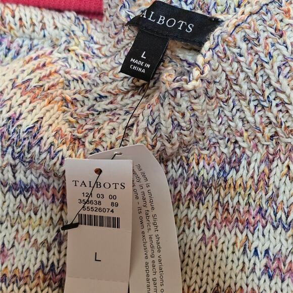 Talbots Marl Mock Neck Shell Sweater Vest Size Large New! - Picture 7 of 7